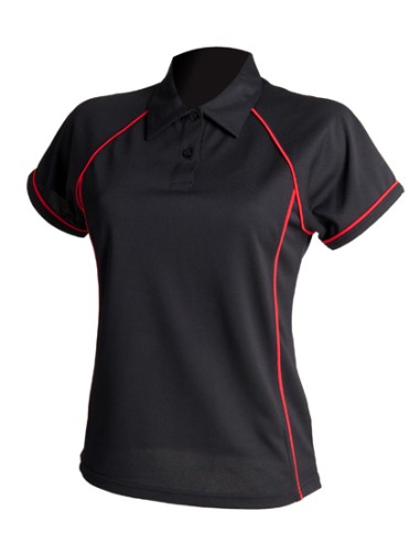 F-LV371-Ladies Piped Performance Polo